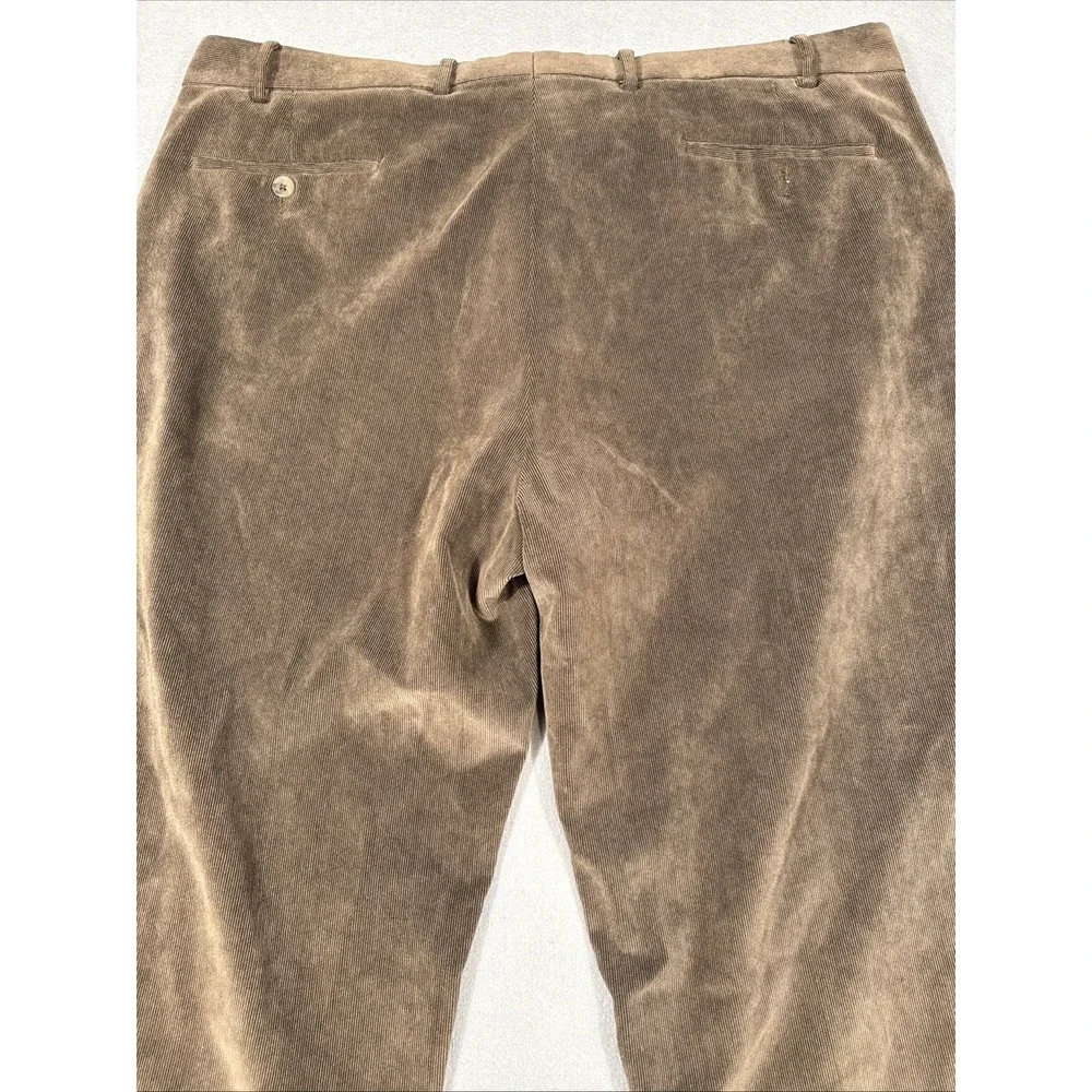 Pronto Uomo Platinum Pants Mens 40 Brown Corduroy Stretch Dress Slacks Office